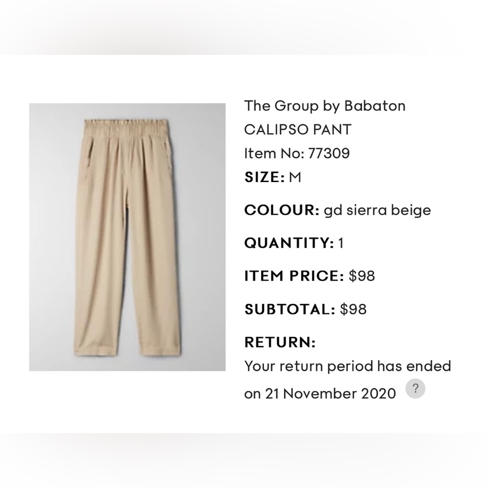 Aritzia The Group by Babaton Calipso Pant